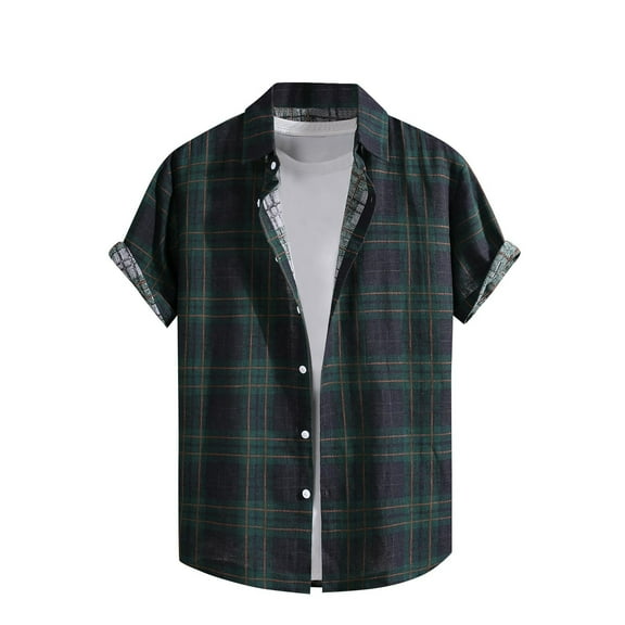 Oplxuo Hawaiian Shirt for Men Tropical Loose Fit Shirt Short Sleeve Casual Button Down Holiday Beach Shirts