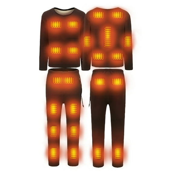 Oplxuo Heated Underwear Set for Women, USB Electric Thermal Winter Warm Long Johns Cold Weather Base Layer Snow Suits