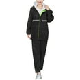 thumbnail image 1 of Oplxuo Hi-Vis Reflective Rain Suit for Women Waterproof Hoodie Jacket and Long Pants Set Outdoor Raincoat Rain Gears, 1 of 5