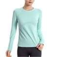 thumbnail image 1 of Oplxuo Long Sleeve Workout Top for Women Basic Raglan Loose Crewneck Athletic Gym Shirts Soft Running Yoga Tee Tops, 1 of 4