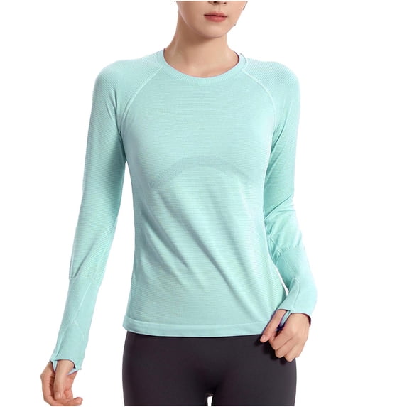 Oplxuo Long Sleeve Workout Top for Women Basic Raglan Loose Crewneck Athletic Gym Shirts Soft Running Yoga Tee Tops