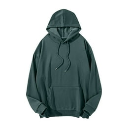 Hoodies For Men Men s Winter Casual Plush Solid Hooded Coat Long Sleeve Zipper Pocket Sweatshirts Fashion Hoodies White Walmart