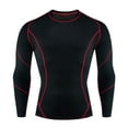 thumbnail image 1 of Oplxuo Men's Compression Shirts Fitted Crewneck Long Sleeve UPF SPF Rash Guard Workout Base Layer Undershirt Gear, 1 of 3