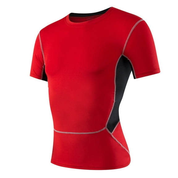 Oplxuo Men's Compression Shirts Short Sleeve Workout Shirt Cool Dry Undershirts Baselayer Sports T Shirts Gym Running Tops