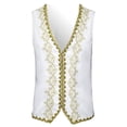 thumbnail image 1 of Oplxuo Men's Floral Embroidery Suit Vest Gothic V Neck Medieval Waistcoat Formal Business Slim Fit Sleeveless Tuxedo Jacket, 1 of 6