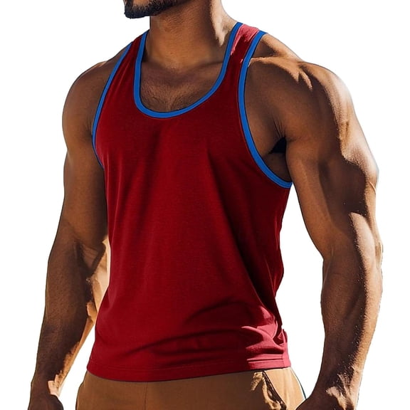 Oplxuo Men's Gym Workout Tank Tops - Soft Lightweight Sleeveless Muscle Shirts for Beach & Athletic Wear