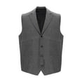 thumbnail image 1 of Oplxuo Men's Herringbone Tweed Suit Vest Casual Wool Blend Waistcoat Business Formal Vintage Sleeveless Outerwear Vest, 1 of 6