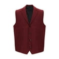 thumbnail image 1 of Oplxuo Men's Herringbone Tweed Suit Vest Casual Wool Blend Waistcoat Business Formal Vintage Sleeveless Outerwear Vest, 1 of 6