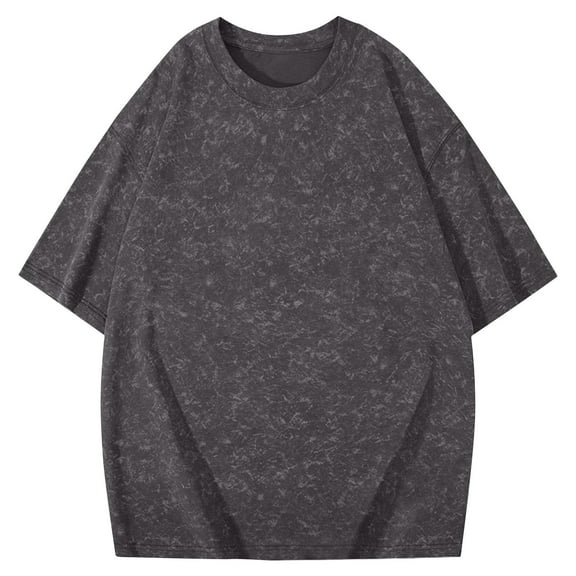 Oplxuo Men's Oversized Cotton T-Shirts Loose Fit Vintage Washed Streetwear Unisex Short Sleeve Hip Hop Basic Tee Tops