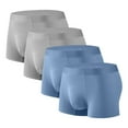 thumbnail image 1 of Oplxuo Men's Ultra-Soft Modal Boxer Briefs, 4-Pack Classic Stretch Breathable Comfortable Underwear Shorts, 1 of 2