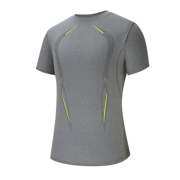 Oplxuo Mens Compression Shirts Short Sleeve Athletic T-Shirt Summer Workout Gym Active Tops Base Layer Undershirt