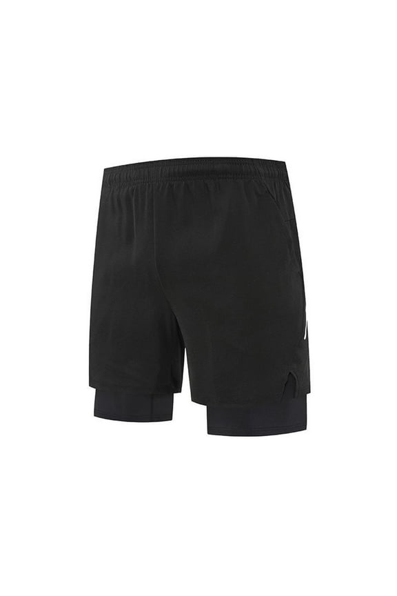 Mens Running Shorts with Compression Liner Quick Dry Workout Gym Shorts Anti-Chafe 2 in 1 Athletic Shorts