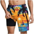 thumbnail image 1 of Oplxuo Mens Swim Trunks with Compression Liner 2 in 1 Board Shorts Quick Dry Swimming Trunks with Pockets, 1 of 5