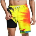 thumbnail image 1 of Oplxuo Mens Swim Trunks with Compression Liner 2 in 1 Board Shorts Quick Dry Swimming Trunks with Pockets, 1 of 5