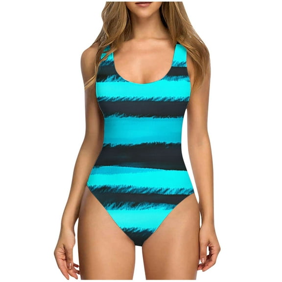 Oplxuo One Piece Swimsuits for Women Tummy Control Bathing Suits Vintage Retro Bathing Suits or Teen Girls Swimwear