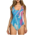 thumbnail image 1 of Oplxuo One Piece Swimsuits for Women Tummy Control Bathing Suits Vintage Retro Bathing Suits or Teen Girls Swimwear, 1 of 5