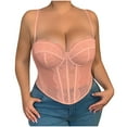 thumbnail image 1 of Oplxuo Plus-Size Lace Bustier Corset Tops for Women - Sexy Going Out Party Club Top with Buckle, 1 of 7