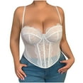 thumbnail image 1 of Oplxuo Plus-Size Lace Bustier Corset Tops for Women - Sexy Going Out Party Club Top with Buckle, 1 of 7
