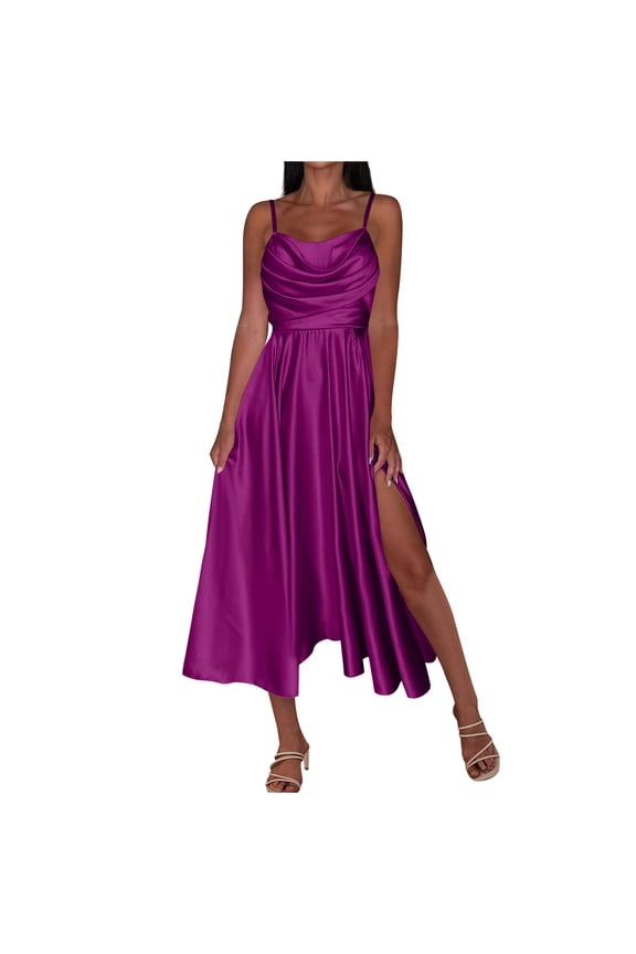 Prom Dresses for Women Party Off The Shoulder Dress Slip Satin Modest Dresses Evening Gowns