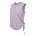 thumbnail image 1 of Oplxuo Ruched Side Tank Tops for Women - Workout Athletic Casual Racerback Crewneck Loose Sleeveless Shirts, 1 of 4