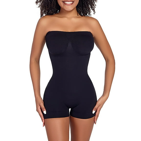 Oplxuo Shapewear for Women Adjustable Straps Sleeveless Bodysuit Tummy Control Thigh Slimmer Body Shaper