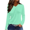thumbnail image 1 of Oplxuo Shirts for Women Long Sleeve Workout Tops V-Neck UPF 50+ UV Sun Shirt Quick Dry Performance Tees Swim Tops, 1 of 5