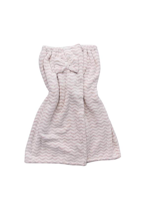 Strapless Shower Robe for Women Striped Bath Body Towel Tube Dress Spa Soft bathrobe with Adjustable Elastic