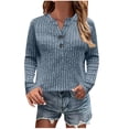 thumbnail image 1 of Oplxuo Sweaters for Women Fashion Long Sleeve Tops Pullover V Neck Casual Loose Sweatshirt, 1 of 5