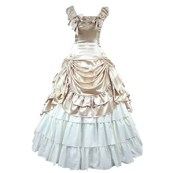 Oplxuo Victorian Dress for Women 1800S Medieval Renaissance Rococo Ball Gown Vintage Cocktail Party Dress Halloween Costume