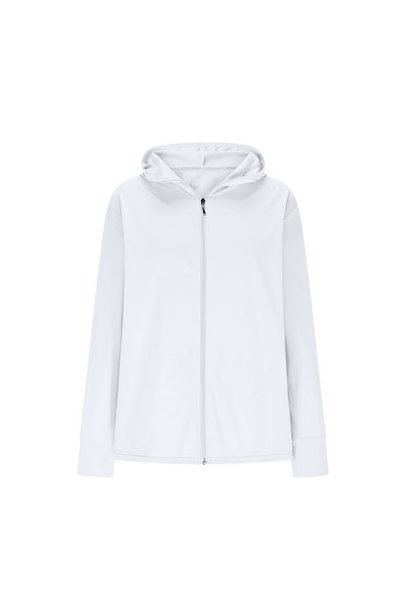Women UPF 50+ Athletic Jacket Lightweight Sun Protection Full Zip Hoodie Long Sleeve Hiking SPF Shirts for Outdoor
