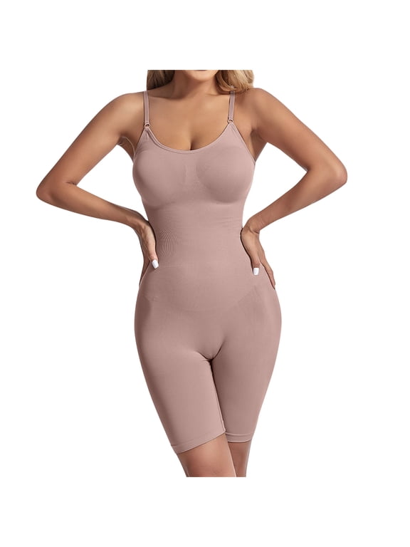 Women's Camisole Shapewear Bodysuits Seamless Tummy Control Butt Lifter Slimming Full Body Shaper Bodycon Jumpsuit