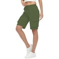 thumbnail image 1 of Oplxuo Women's Cargo Shorts with 6 Pockets Lightweight Quick Dry Travel Hiking Casual Summer Bermuda Shorts, 1 of 7