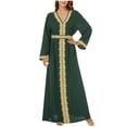 thumbnail image 1 of Oplxuo Women's Fall Empire Waist Maxi Dress Elagant Embroidered Floral Print Long Sleeve Wedding Guest Party Cocktail Dresses, 1 of 7