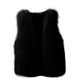 thumbnail image 1 of Oplxuo Women's Faux Fur Vest Coat Soft Shaggy Open Front Waistcoat Cardigans Furry Sleeveless Jacket, 1 of 2