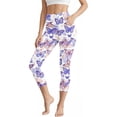 thumbnail image 1 of Oplxuo Women's High Waisted Yoga Capris with Pockets, Tummy Control Non See Through Workout Athletic Running Capri Leggings, 1 of 7