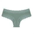 thumbnail image 1 of Oplxuo Women's Lace Trim Sexy Low Rise Underwear Cheeky Panties Stretch Soft Breathable Cotton Briefs, 1 of 5