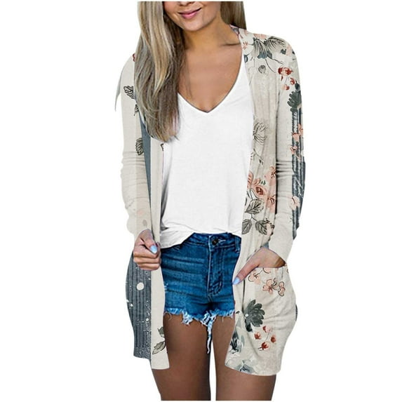 Oplxuo Women's Lightweight Cardigan Sweaters Open Front Long Sleeve Casual Loose Thin Cardigans with Pockets 2025