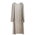 thumbnail image 1 of Oplxuo Women's Long Sun Protection Cardigans Casual Solid Open Front Lightweight Thin Long Sleeve Outerwear with Pockets, 1 of 6