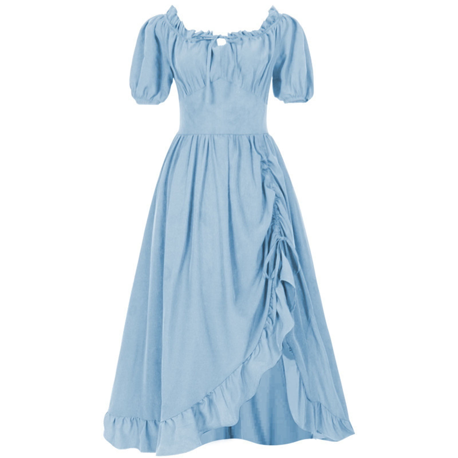 A-Line/Princess Square Neck Long Sleeves Floor-Length Medieval Renaissance Cocktail Dress main image 0