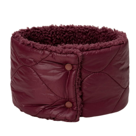 Oplxuo Women's Neck Warmer Winter Scarf Thick Fleece Lined Windproof Neck Cover Scarves Gifts for Men With Snap Button