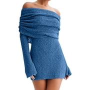 Off the Shoulder Sweater Dresses