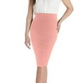 thumbnail image 1 of Oplxuo Women's Office Work Pencil Skirt Stretch High Waist Knee Length Bodycon for Business Casual, 1 of 4