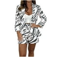 thumbnail image 1 of Oplxuo Women's Plus Size 2 Piece Blazer Sets Dressy Long Sleeve Suit Jacket Matching Shorts Stylish Business Casual Outfits, 1 of 5
