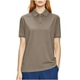 thumbnail image 1 of Oplxuo Women's Polo Shirts Cotton 3-Button Short Sleeve Collared Tops Summer Cool Shirt Uniform Casual Shirts, 1 of 7