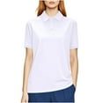 thumbnail image 1 of Oplxuo Women's Polo Shirts Cotton 3-Button Short Sleeve Collared Tops Summer Cool Shirt Uniform Casual Shirts, 1 of 7
