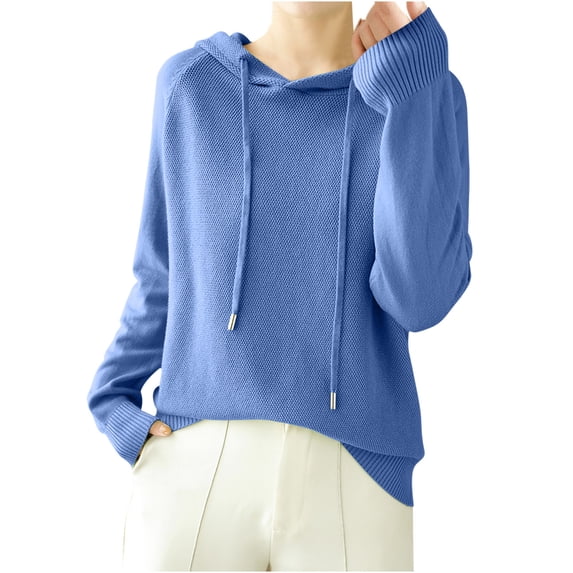 Oplxuo Women's Raglan Sweatshirts Hoodies 2025 Fall Winter Comfort Drawsting Pullover Top