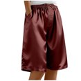 thumbnail image 1 of Oplxuo Women's Satin Bermuda Shorts Loose Fit Summer Dressy Half Slip Pajamas Bottoms Pettipants Lounge Shorts with Pockets, 1 of 5