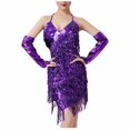 thumbnail image 1 of Oplxuo Women's Sequins Fringe Latin Dance Costumes Gatsby Cocktail Party Flapper Dress Sexy Tango Ballroom Rumba Outfits, 1 of 7