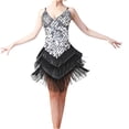 thumbnail image 1 of Oplxuo Women's Sequins Tassels Latin Dress, 1920s Vintage Gatsby Party Flapper Dress Sexy Tango Ballroom Rumba Dance Costumes, 1 of 2