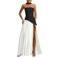 thumbnail image 1 of Oplxuo Women's Summer Strapless Flowy Maxi Dress Tube Bodycon Split A Line Long Party Dresses, 1 of 7
